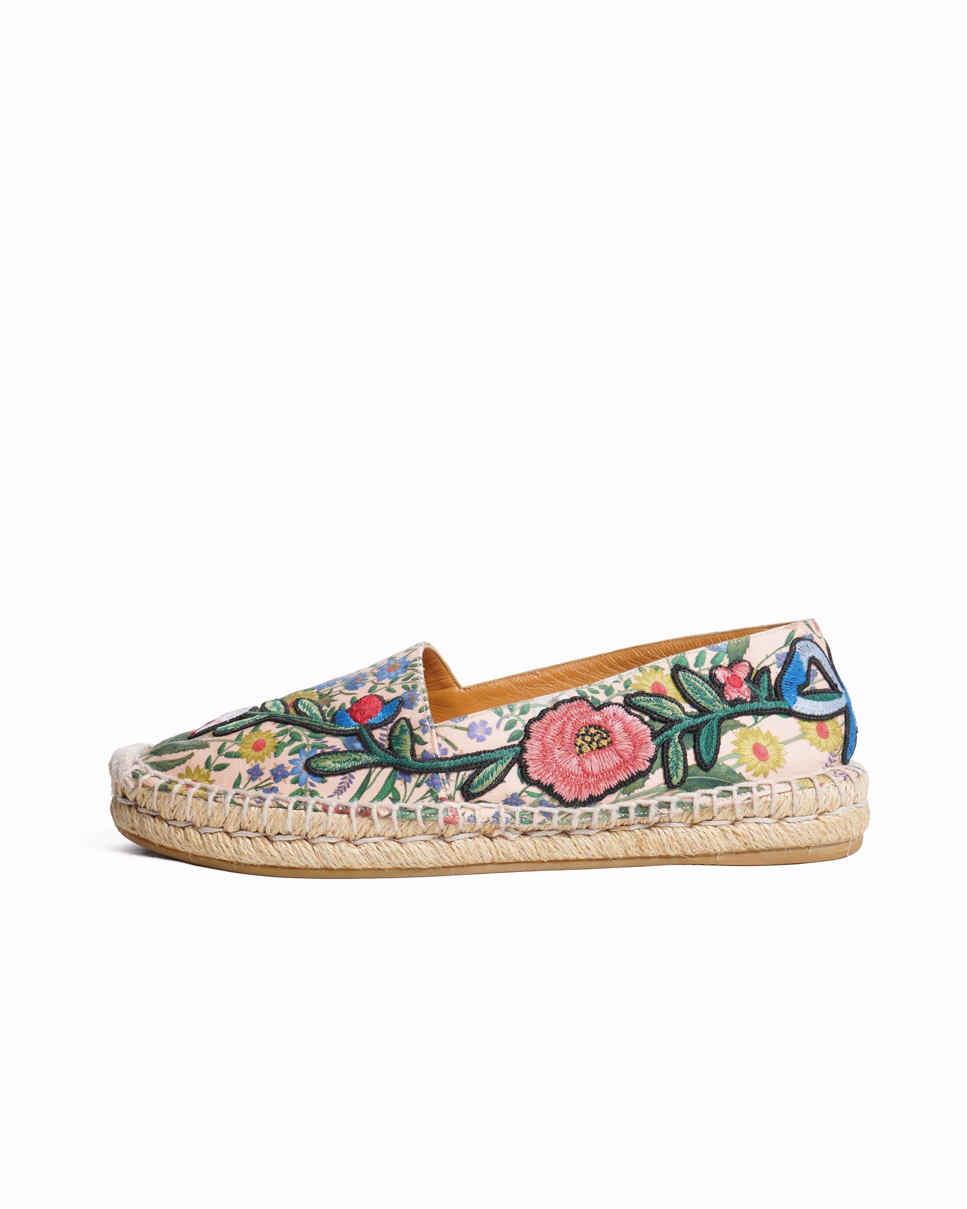 Gucci floral embroidered espadrilles