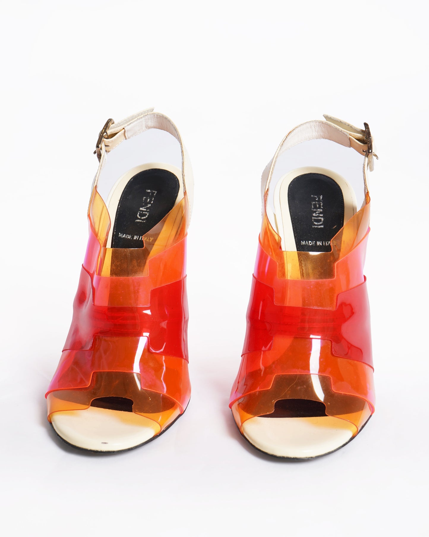 Fendi Shoe neon Peep Toe Sandals Shoes