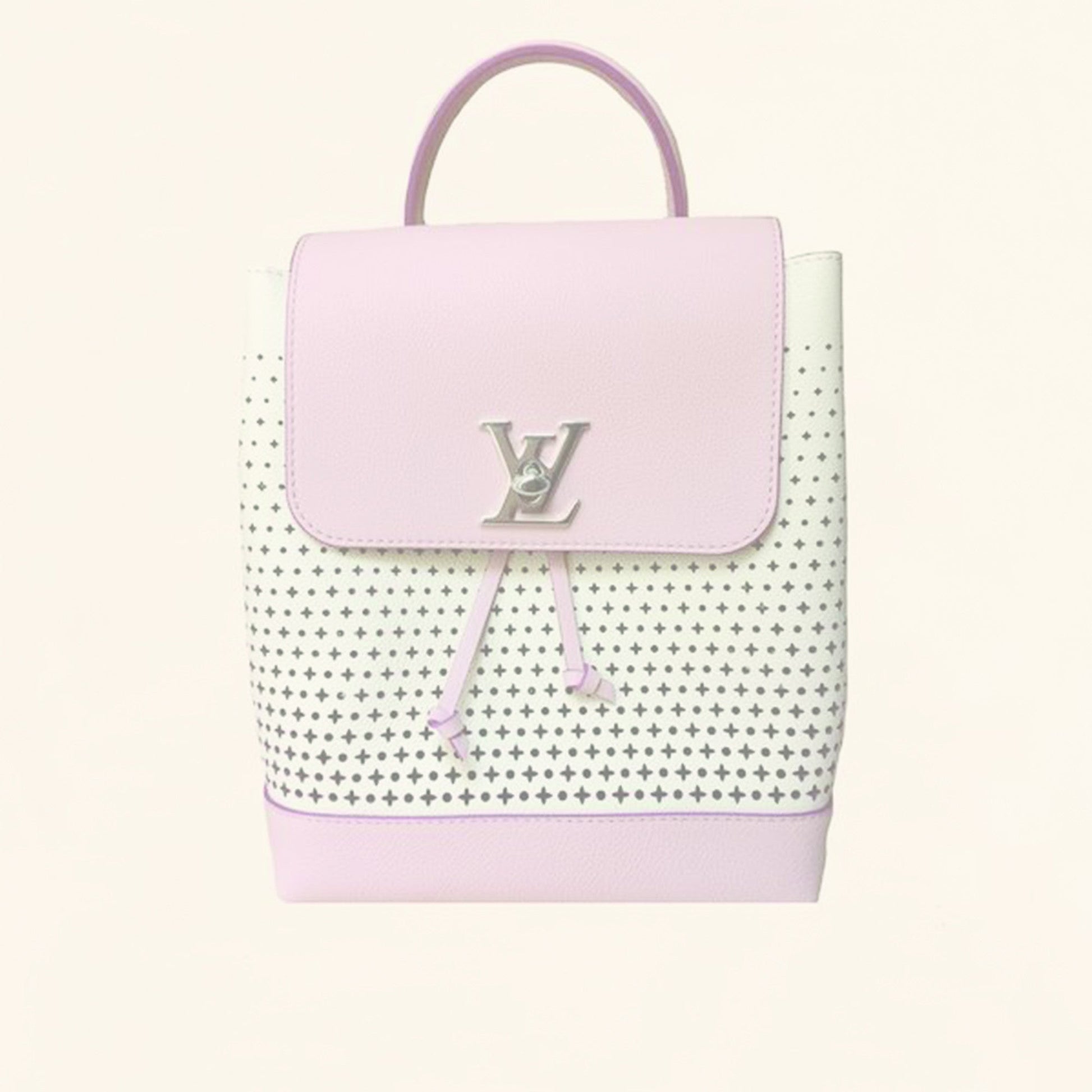 Louis Vuitton | Perforated Pink Calfskin Lockme Backpack | One-Size
