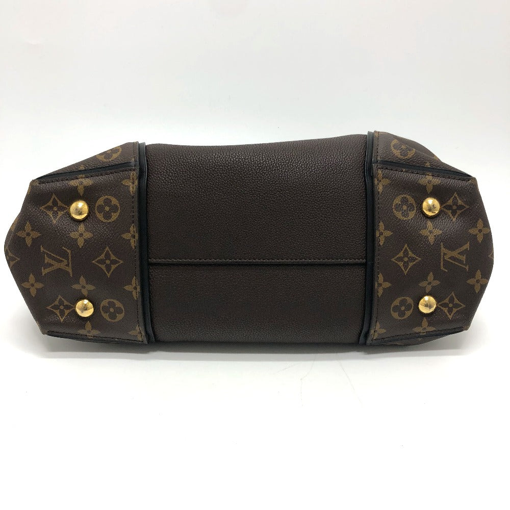 Louis Vuitton M41061 Cuir Orfevre W PM Monogram Leather Canvas Brown Tote Bag