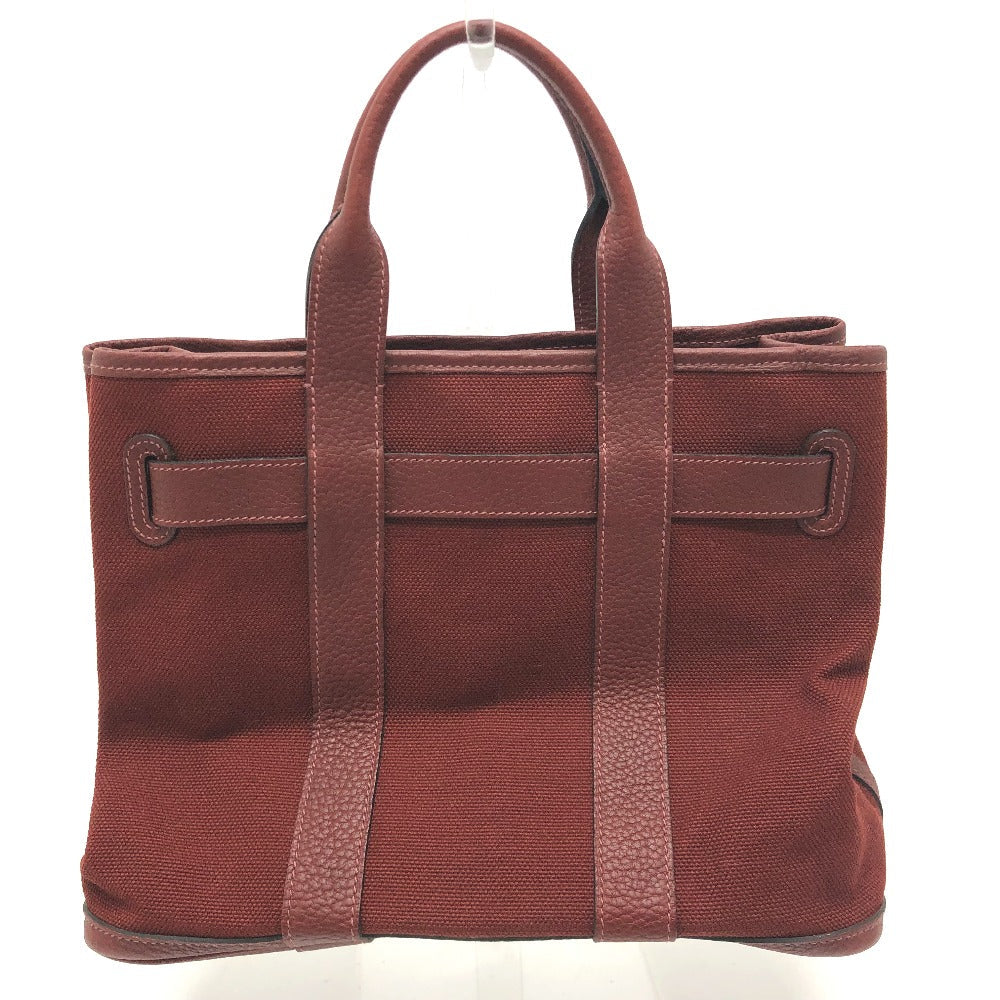 Hermes Tote Bag Bordeaux Petite Lettuce Women Leather Canvas