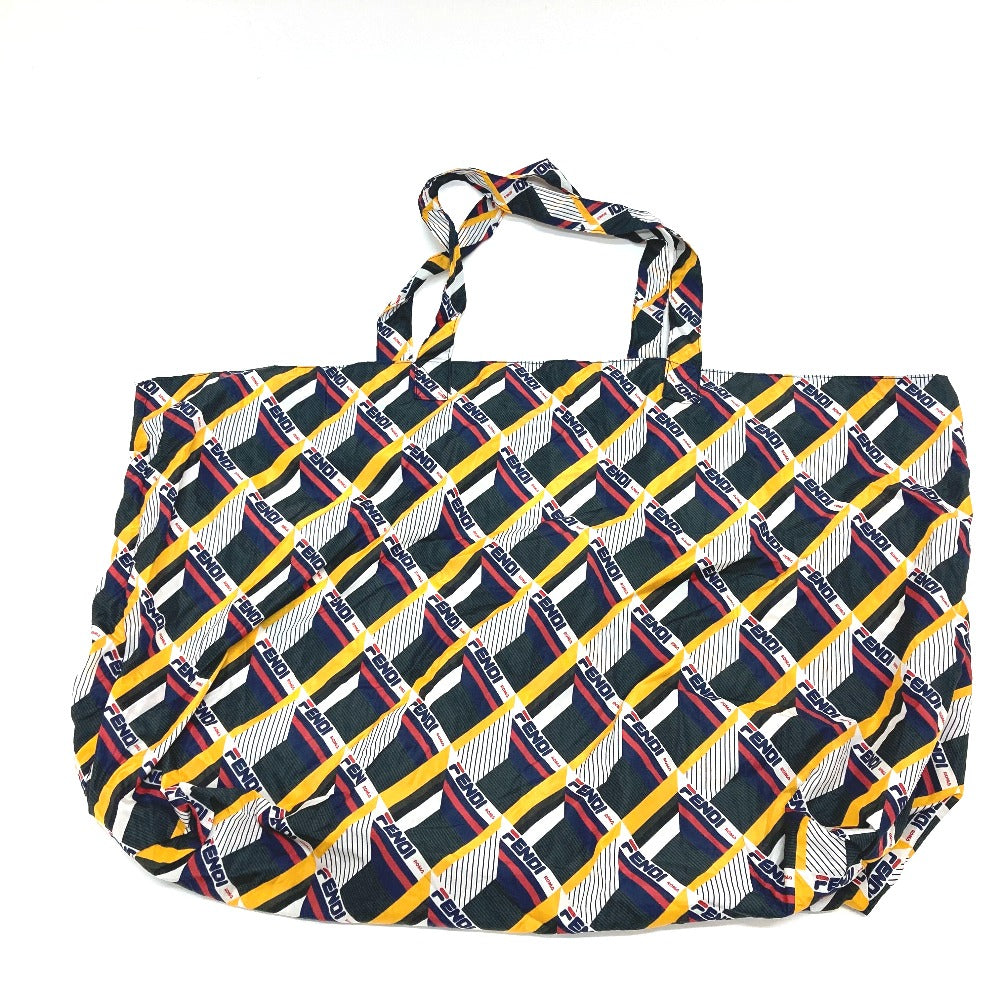Fendi Tote Bag Fira Fira Eco Bag Shoulder Bag Leather Nylon White
