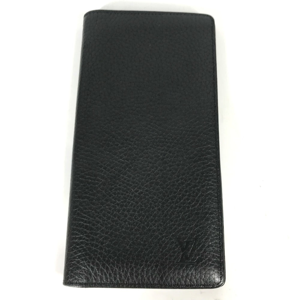 Louis Vuitton Long Purse M58192 Taurillon Clemence Leather Black Wallet Case