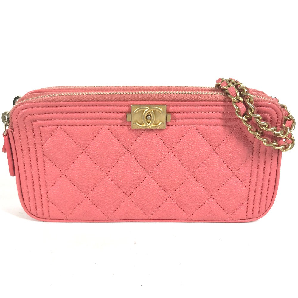 Chanel Caviar skin x Pink Gold Shoulder Bag