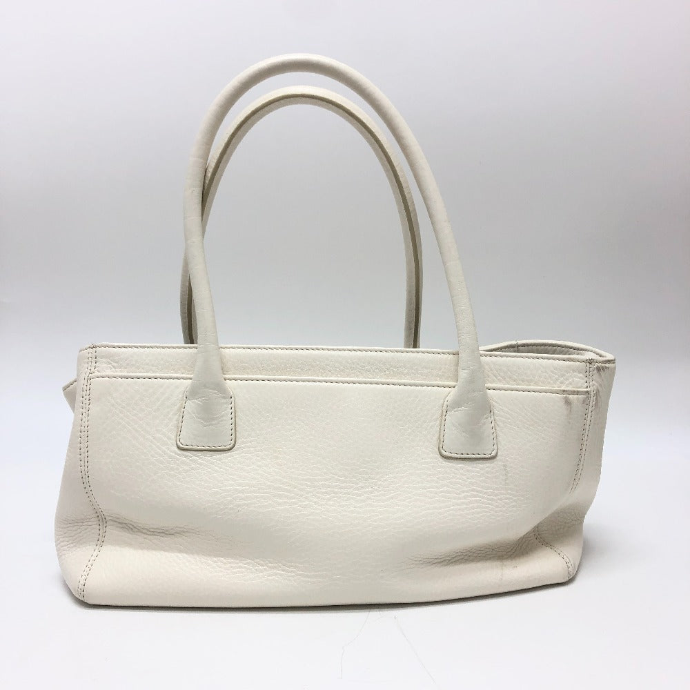 Chanel Executive White Leather Tote Bag