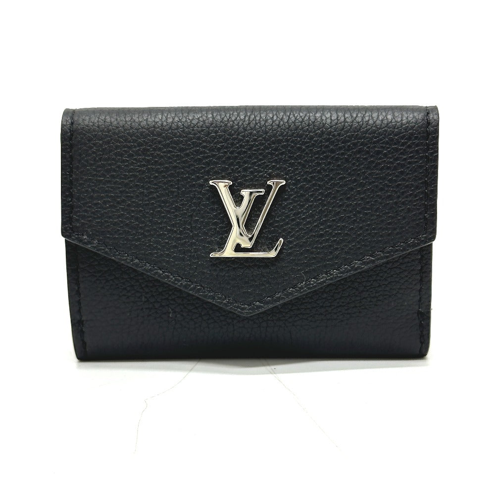 Louis Vuitton Trifold M63921 Taurillon Clemence Noir Mini Wallet Case