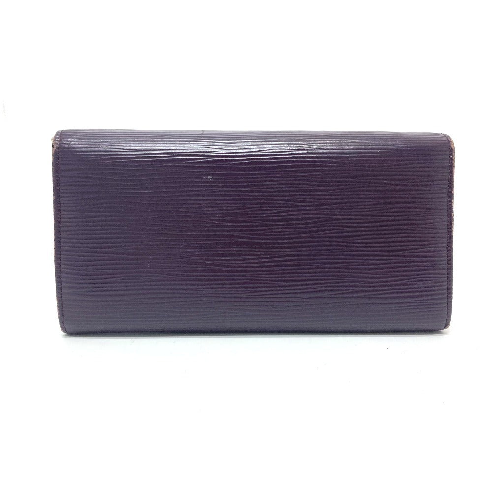 Louis Vuitton Long Purse M6374K Epi purple Leather Wallet Case
