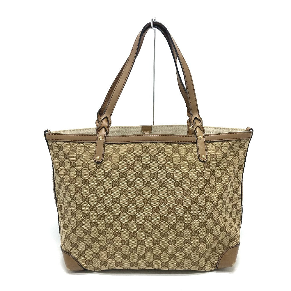 Gucci GG x Brand GG Canvas Beige Tote Bag