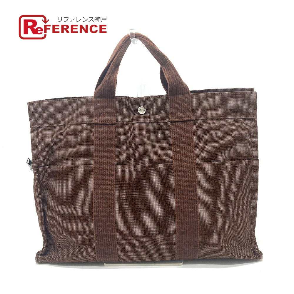 Hermes Tote Bag Her Linetote Mm Women Canvas Brown