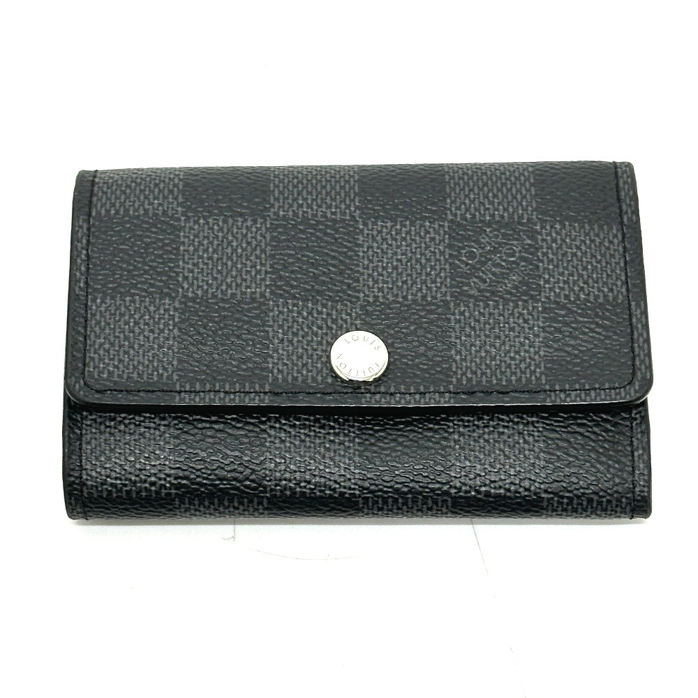 Louis Vuitton Key holder N62662 Damier Canvas Black Key Chain T 14