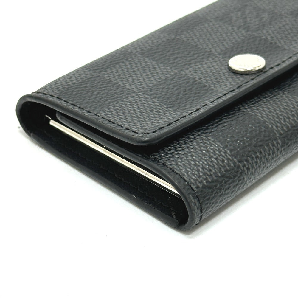 Louis Vuitton Key holder N62662 Damier Canvas Black Key Chain T 14