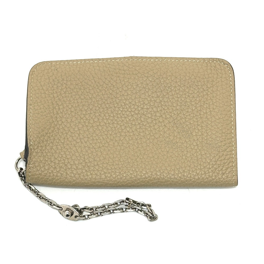 Coin Case Taurillon Clemence Dogon Women Handbag Beige Travel Bag