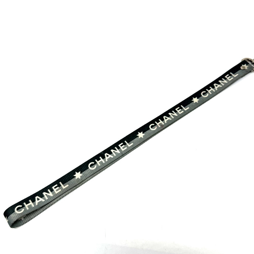 Chanel 01P logo neck Gray Canvas Handbag