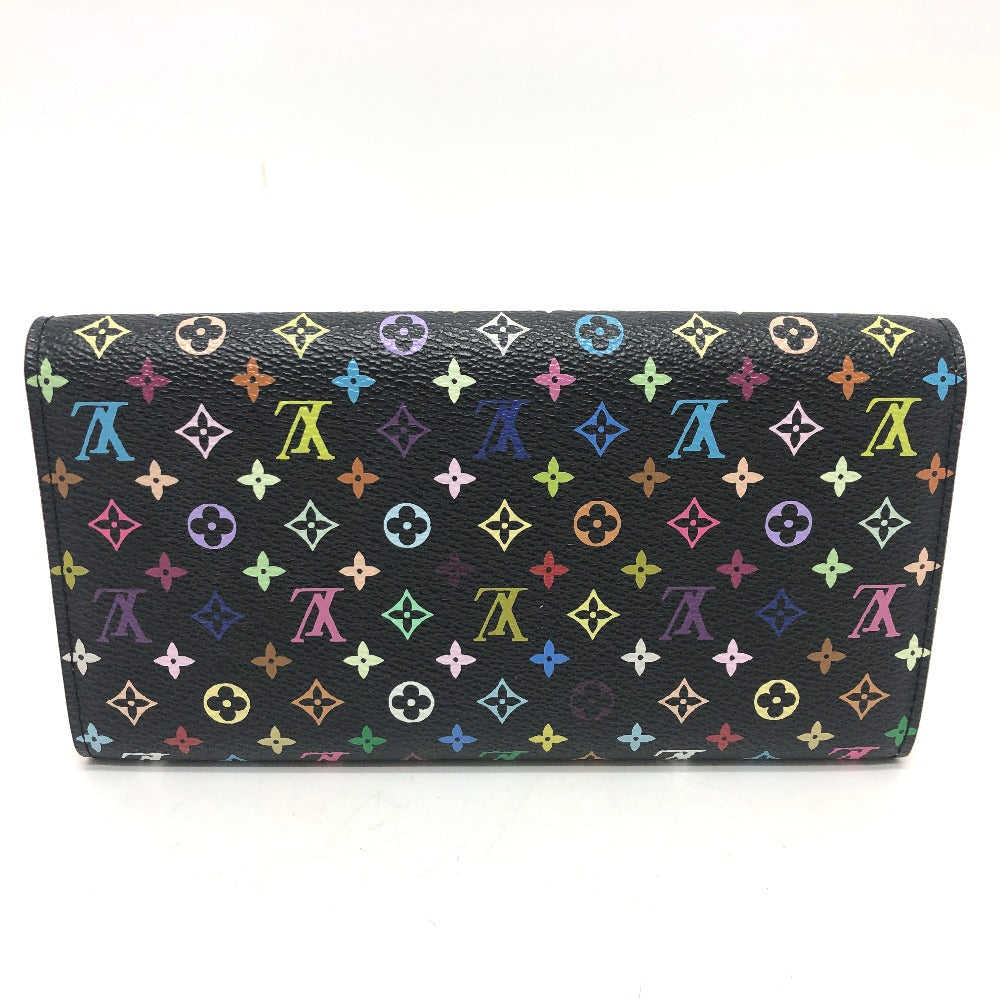 Louis Vuitton Long Purse M93747 Portefeuille Sarah Monogram Canvas Black Multicolor Wallet Case