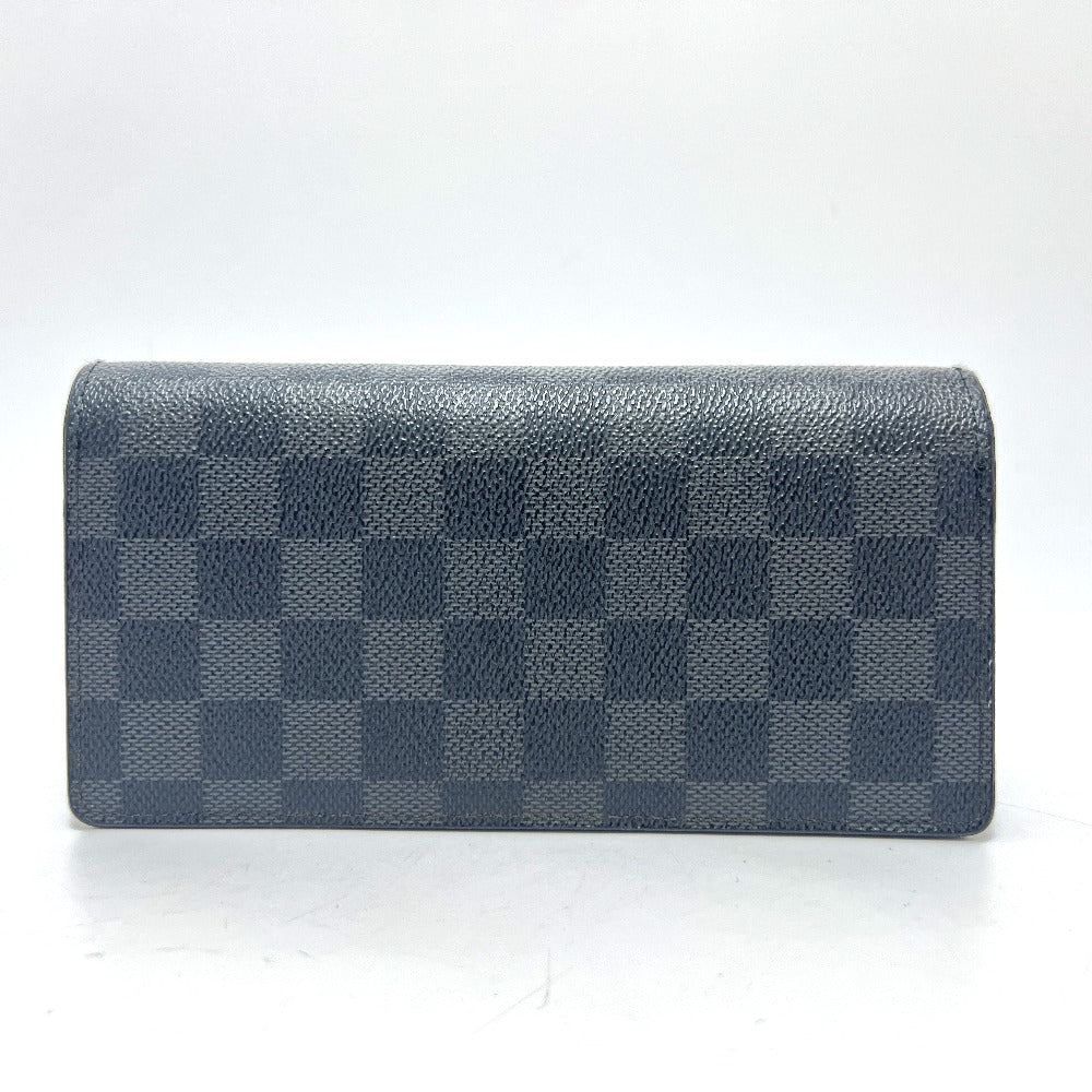 Louis Vuitton Long Purse N62655 Damier Grafitto Canvas Black Wallet Case T 14