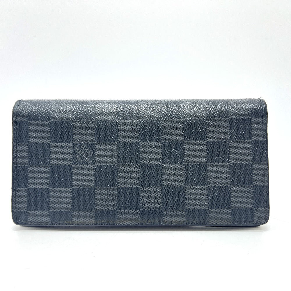 Louis Vuitton Long Purse N62655 Damier Grafitto Canvas Black Wallet Case T 14