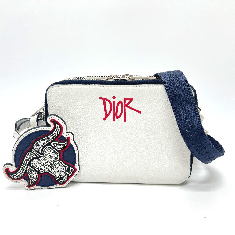 Dior Shoulder Bag X Stã¼Ssy Collaboration Leather White