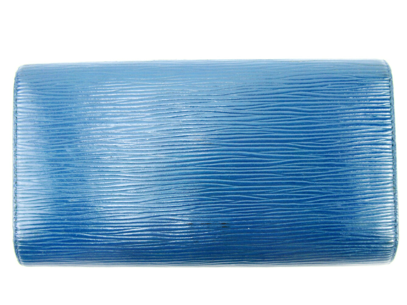 Louis Vuitton Long Purse M63385 Porte Tresor Blue Wallet Case T10457
