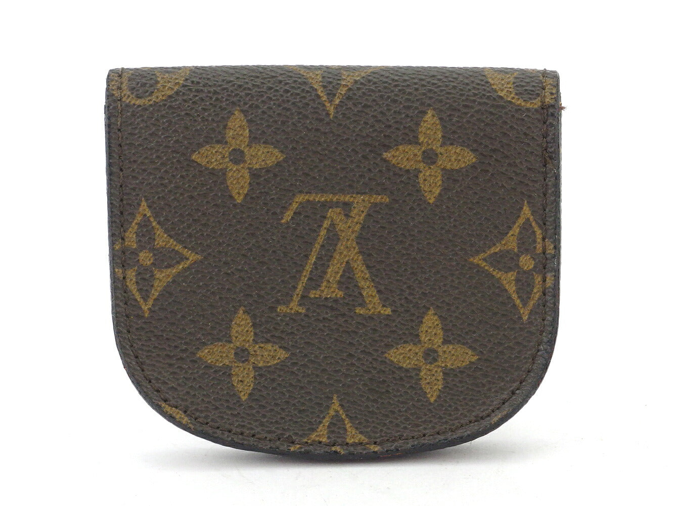 Louis Vuitton Coin M61970 Porto Moneg Leather Brown Beige Handbag