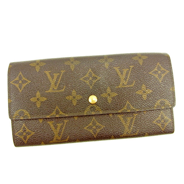 Louis Vuitton Long Purse M61724 Pochette Porto Brown Wallet Case T10620