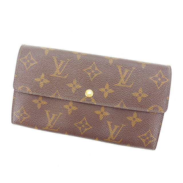Louis Vuitton Long Purse M61724 Pochette Porto Brown Wallet Case T10927