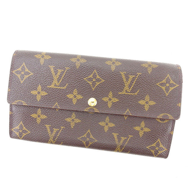 Louis Vuitton Long Purse M61725 Pochette Porto Brown Wallet Case T11035