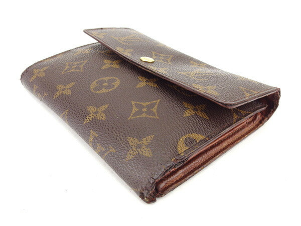 Louis Vuitton Tri-fold M61202 Porte TresorEtui Papie Brown Wallet Case