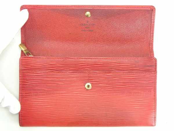 Louis Vuitton Long Purse M60316 Pochette Porto Red Wallet Case