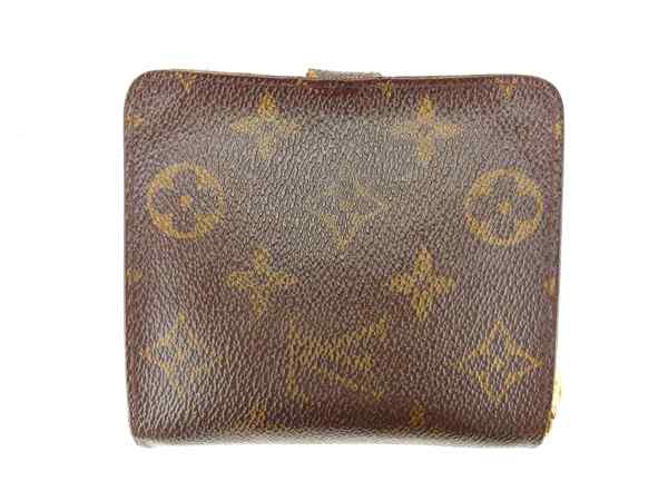Louis Vuitton Bifold M61667 Compact zip Brown Wallet Case