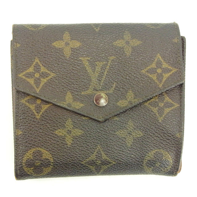 Louis Vuitton Bifold M61660 Bolt Monevier old Brown Wallet Case