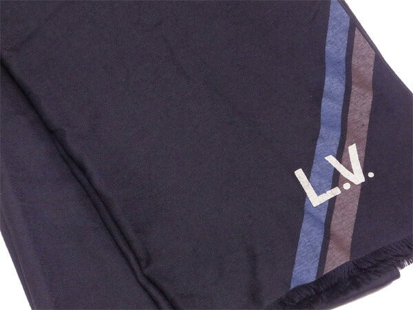 Louis Vuitton Scarf x Stall Black Beige Blue