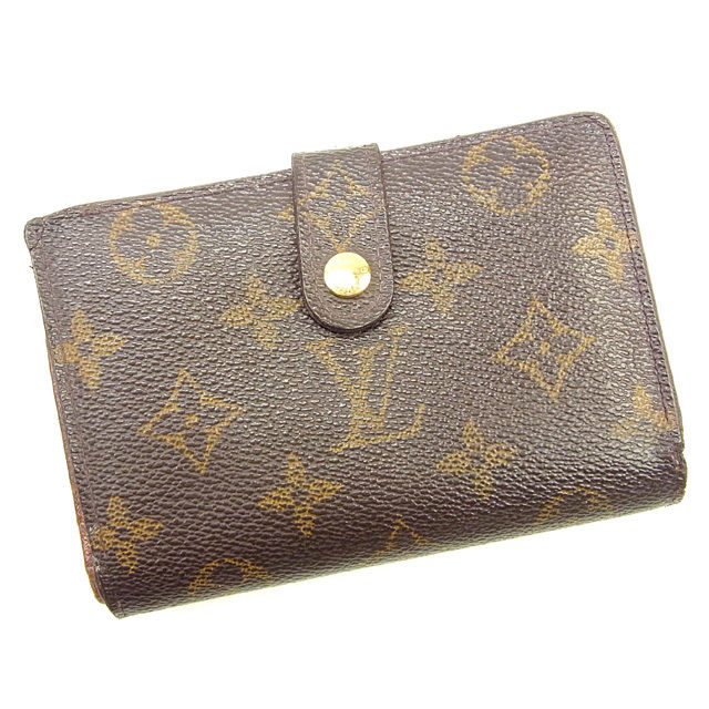 Louis Vuitton Bifold M61663 Portonevie Vienova Monogram Canvas Brown Wallet Case