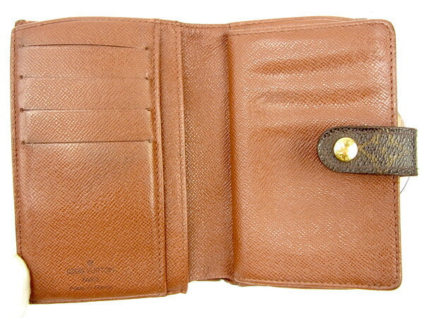 Louis Vuitton Bifold M61663 Portonevie Vienova Monogram Canvas Brown Wallet Case