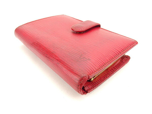 Louis Vuitton Bifold M63247 Castilian Portonevie Vienova Red Wallet Case T13890