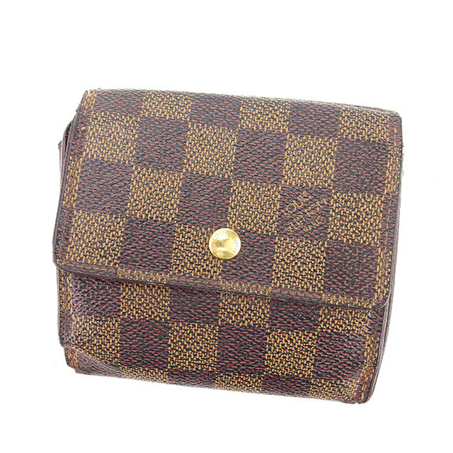 Louis Vuitton Bifold N61652 Ebene Porte Monnaie Brown Wallet Case