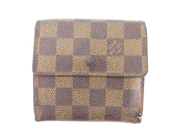 Louis Vuitton Bifold N61652 Ebene Porte Monnaie Brown Wallet Case