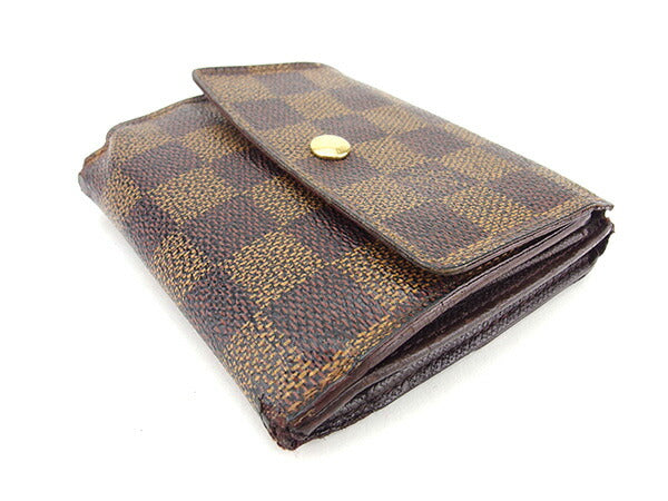 Louis Vuitton Bifold N61652 Ebene Porte Monnaie Brown Wallet Case