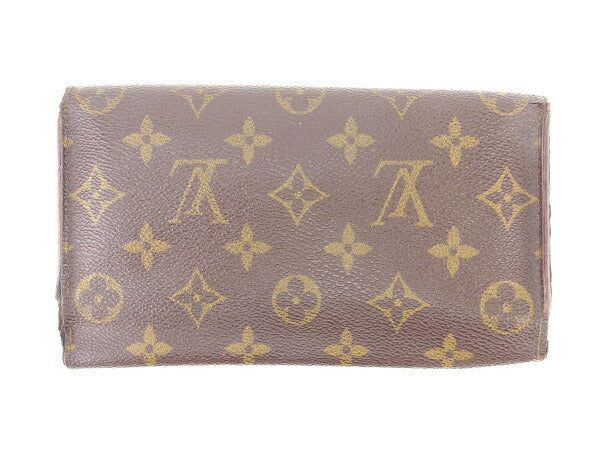 Louis Vuitton Long Purse M61215 Porte Tresor Monogram Canvas Brown Wallet Case