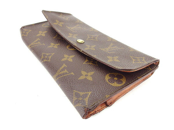 Louis Vuitton Long Purse M61215 Porte Tresor Monogram Canvas Brown Wallet Case