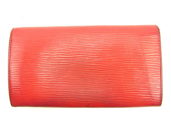 Louis Vuitton Long Purse M63577 Castilian Pochette Red Wallet Case T14205