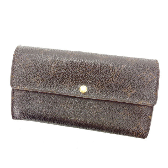 Louis Vuitton Long Purse M61725 Pochette Porto Brown Wallet Case T14206