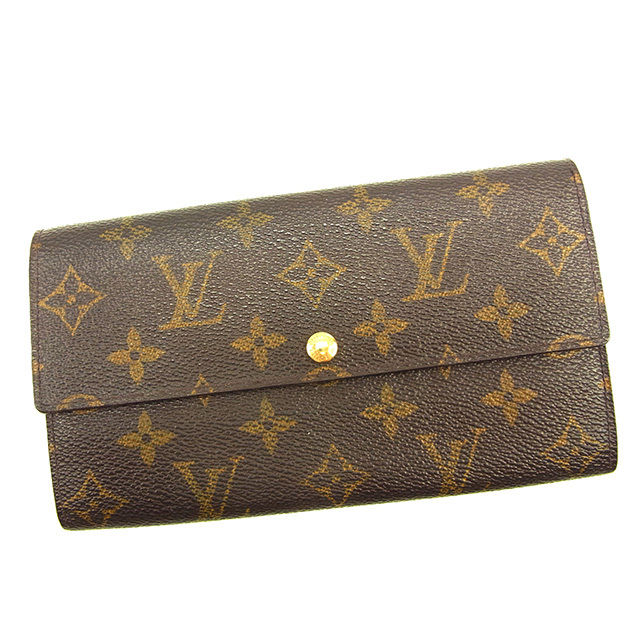 Louis Vuitton Long Purse M61725 Pochette Porto Brown Wallet Case T14293
