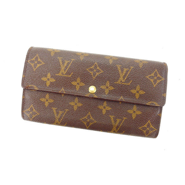 Louis Vuitton Long Purse M61725 Pochette Porto Brown Wallet Case T14424