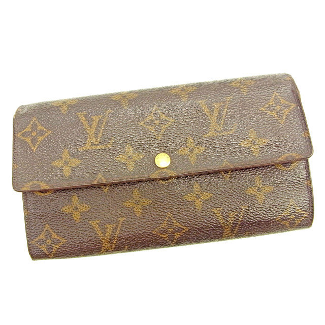 Louis Vuitton Long Purse M61725 Pochette Porto Brown Wallet Case T14743
