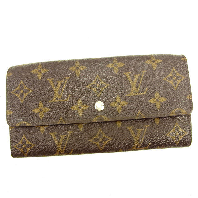 Louis Vuitton Long Purse M61724 Pochette Porto Brown Wallet Case T14876