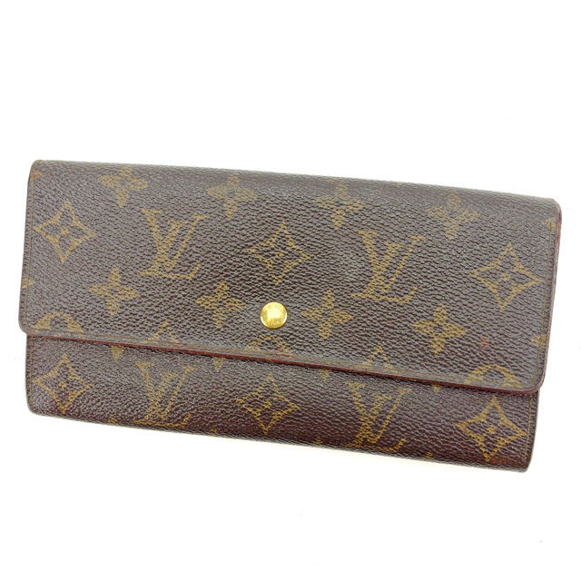 Louis Vuitton Long Purse M61724 Pochette Porto Brown Wallet Case T14935