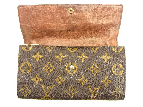 Louis Vuitton Long Purse M61725 Pochette Porto Brown Wallet Case T15812