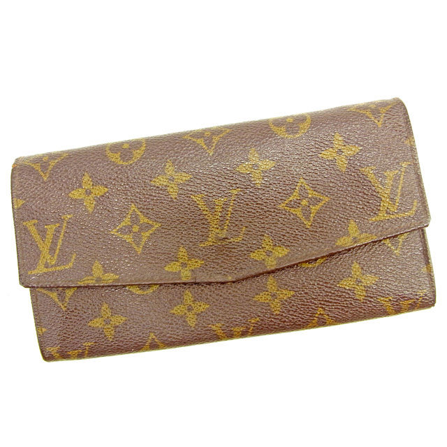 Louis Vuitton Long Purse M61724 PVCx Former Leather Brown Wallet Case