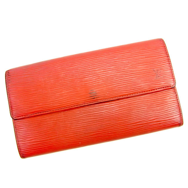 Louis Vuitton Long Purse M63577 Pochette Porto Red Wallet Case T15928