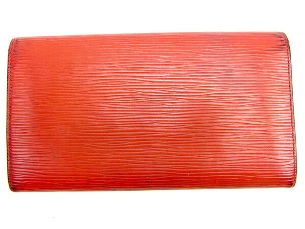 Louis Vuitton Long Purse M63577 Pochette Porto Red Wallet Case T15928
